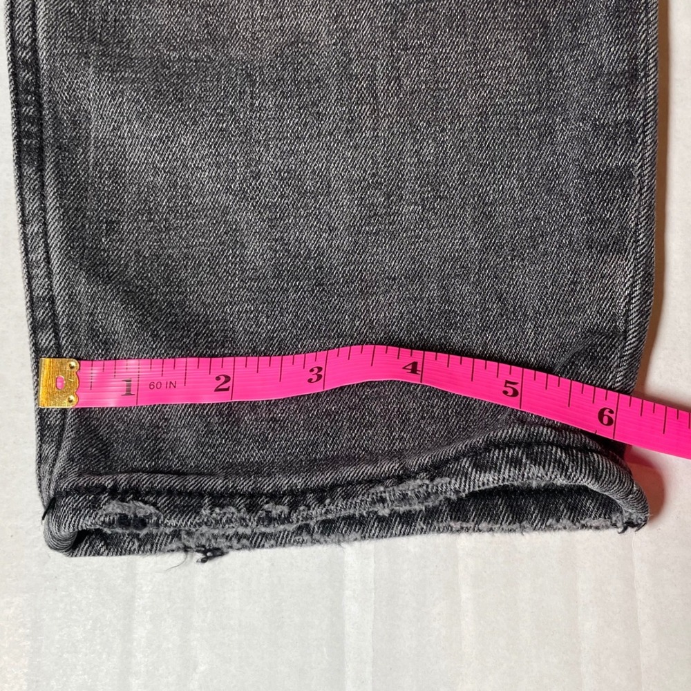Abercrombie & Fitch Two Tone Split Black Grey High Rise Jeans Women 12R 31 - Picture 7 of 9